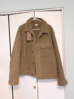 Burberry Solid Brown Front Button Heavy Chore Jacket